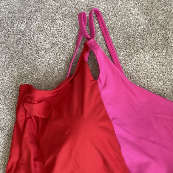 Lands End One Piece Swimsuit Womens Plus Size 24W Tummy Control One Shoulder - Picture 4 of 10